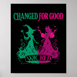 Poster Changé Pour Bon Wicked Funny Halloween Femme Sorci