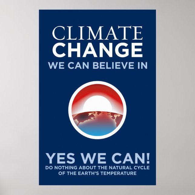 Poster Changement climatique - Oui, Obama peut parodier u (Devant)