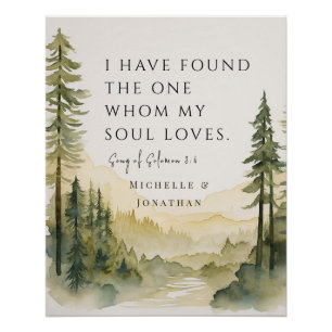 Poster Chanson de la Bible Salomon Forêt Mariage chrétien