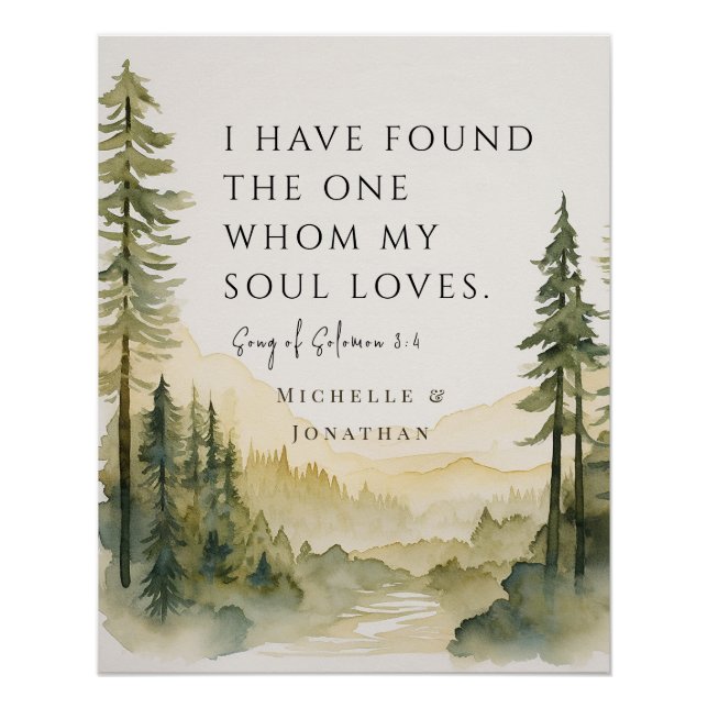 Poster Chanson de la Bible Salomon Forêt Mariage chrétien (Devant)