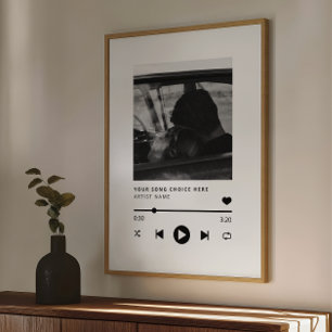 Poster Chanson de mariage personnalisée avec photo