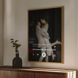 Poster Chanson de Mariage photo personnalisée