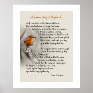 Poster Chanson de Robin à Daybreak - Poème de N. Waterman