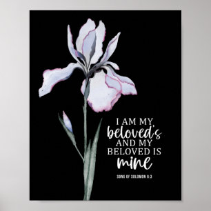 Poster Chanson de Salomon 6:3 Je suis l'Iris blanc de mon