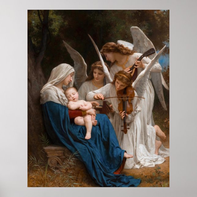 Poster Chanson des anges de William-Adolphe Bouguereau B (Devant)