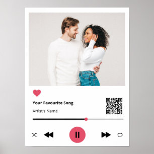 Poster Chanson préférée personnalisée - Canvas Imprimer