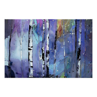 Poster Chant d'hiver dans les Bois de Birch