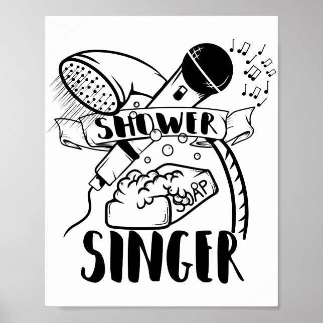 Poster Chanter sous la douche (Devant)
