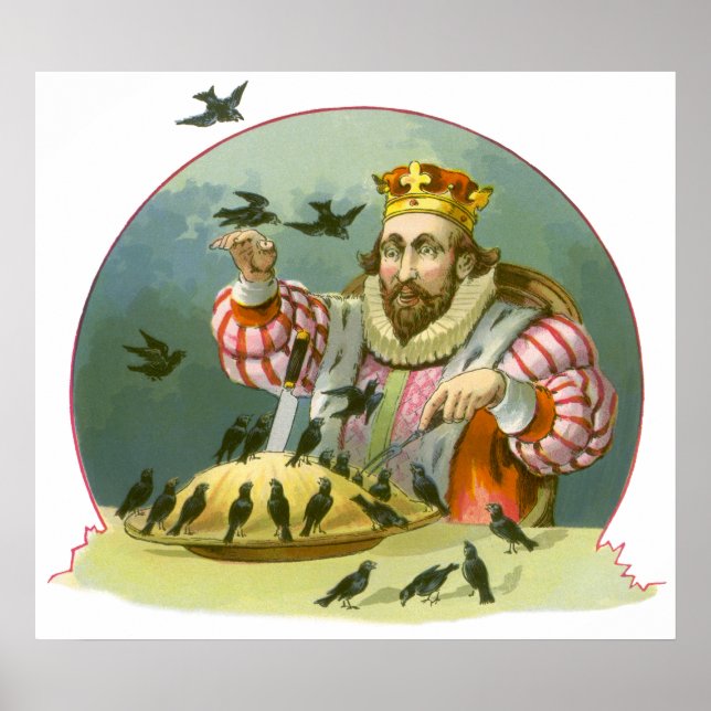 Poster Chanter une chanson de Sixpence, rime Vintage de N (Devant)