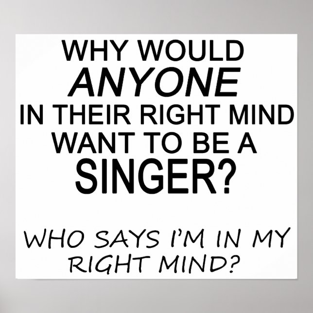 Poster Chanteur de droite (Devant)