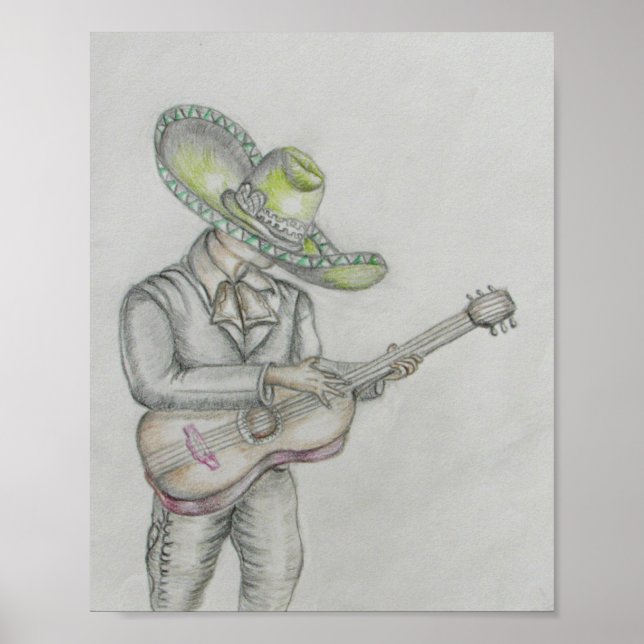 Poster chanteur mariachi (Devant)