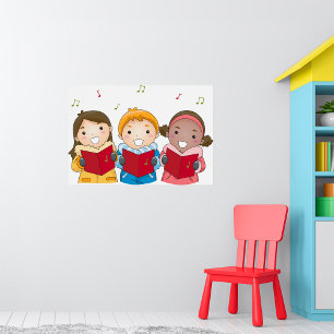 Poster Chanteurs de Noël Enfants Chœur de Vacances d'Hive