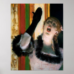 Poster Chanteuse avec un gant, Edgar Degas