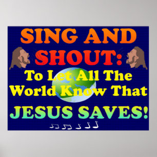 Poster Chantez Et Criez Louange Au Seigneur, Tout Le Mond