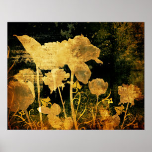 Poster Chaos floral antique
