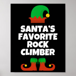 Poster Chapeau de grimpeur de Noël préféré du Père Noël d