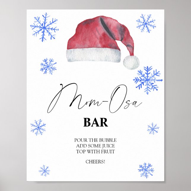 Poster Chapeau de Père Noël - bar Mon-osa (Devant)