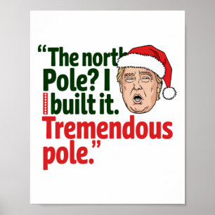 Poster Chapeau de Santa Trump Faire Noël de nouveau génia