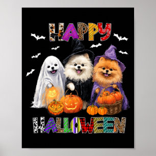 Poster Chapeau de sorcière d'Halloween de chien de Pembro