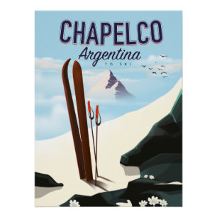 Poster Chapelco Argentine pour skier