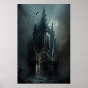 Poster Chapelle abandonnée sombre Académie sombre, Antiqu