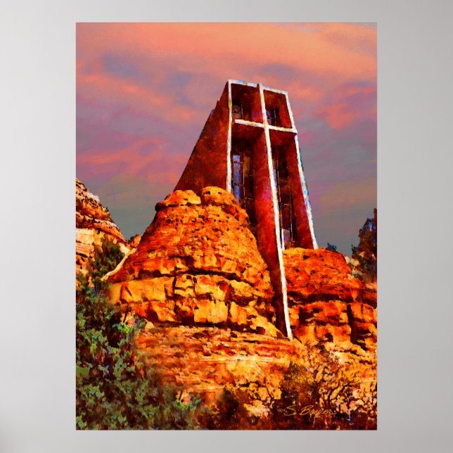 Poster "Chapelle de la Sainte Croix" "Art Sedona" (Devant)