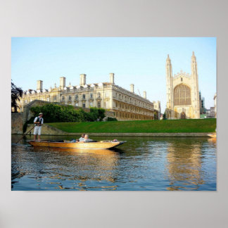 Poster Chapelle King's College sur la rivière Cam