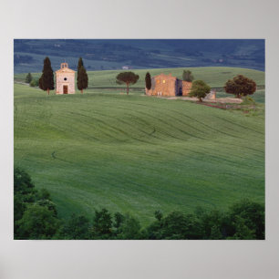 Poster Chapelle San Quirico d'Orcia, Toscane, Italie