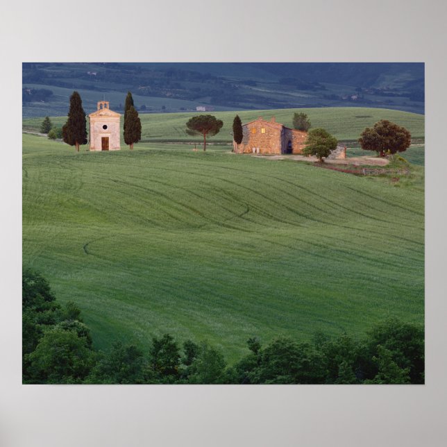 Poster Chapelle San Quirico d'Orcia, Toscane, Italie (Devant)