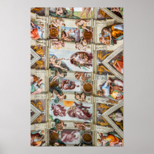 Poster Chapelle Sixtine Michel-Ange - Vatican, Rome, Ital