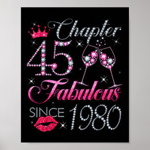 Poster Chapitre 45 Fabuleux depuis 1980 45e anniversaire 