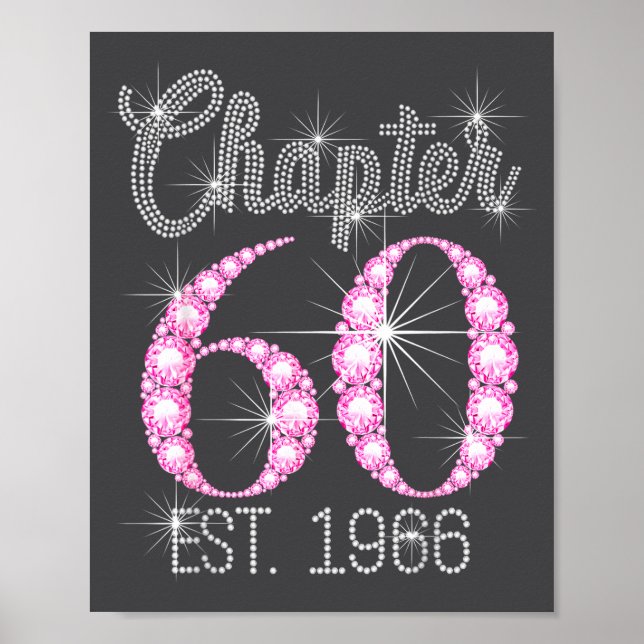 Poster Chapter 60 Est 1966 Happy 60th Birthday Gift  (Devant)