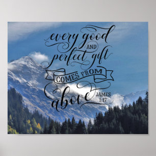 Poster Chaque cadeau parfait et bon vient d'en haut