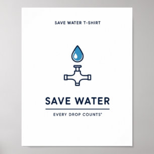 Poster Chaque goutte S Économisez De L'Eau
