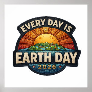 Poster Chaque Jour est la Journée de la Terre 2026   Conc