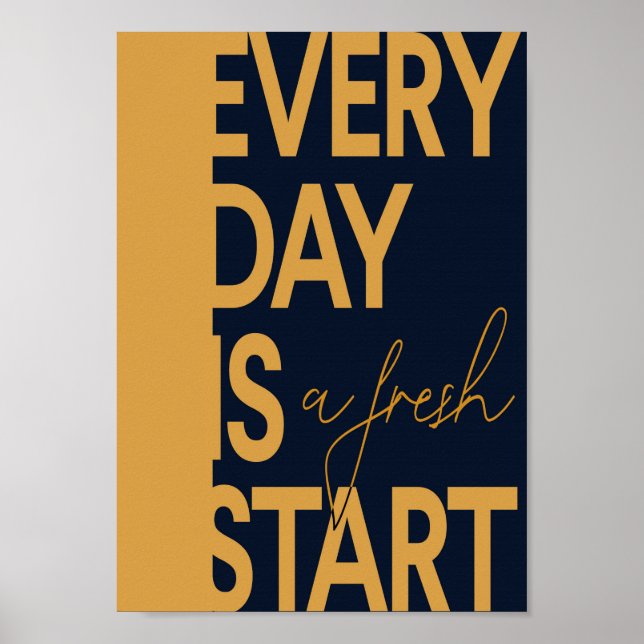 Poster Chaque jour est un nouveau départ (Devant)