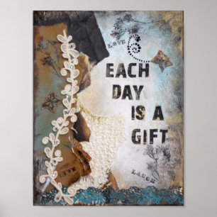 Poster Chaque Jour Est Une Citation Cadeau Mélange D'Art