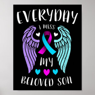 Poster Chaque jour je manque mon fils bien-aimé - Sensibi
