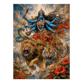 Poster Char divin de Kali