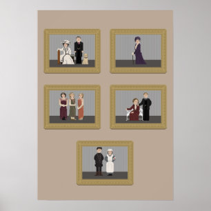 Poster Characters from Downton Abbey  Pixel Art