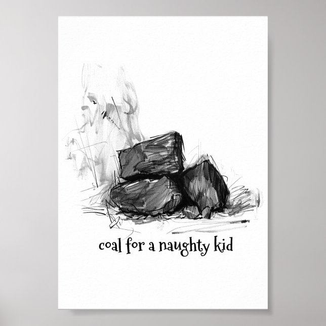 Poster Charbon pour Naughty Kid - Drôle (Devant)