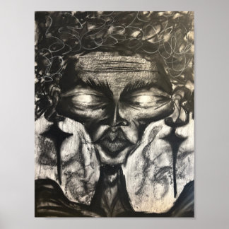 Poster charcoal portrait poc