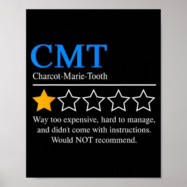 Poster Charcot Marie Tooth Disease Awareness Cmt Not Reco (Devant)