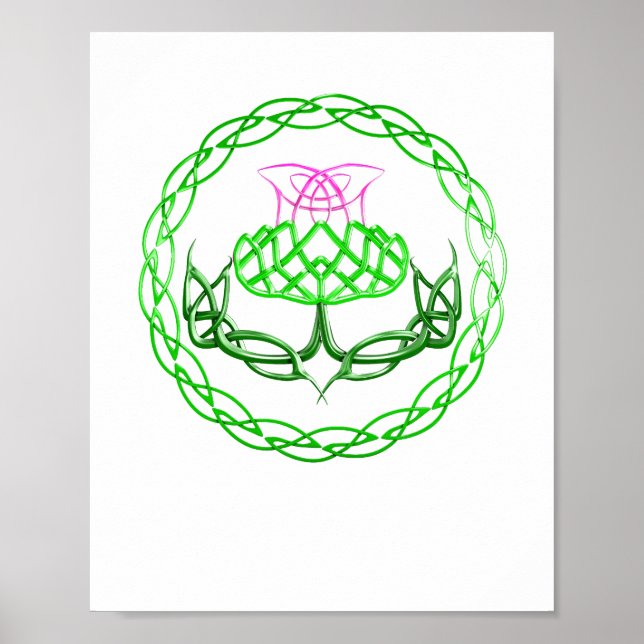 Poster Chardon écossais Celtic Knot (Devant)