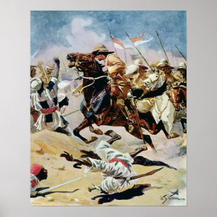 Poster Charge de 21ème Lancers à Omdurman