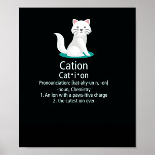 Poster charge pawsitive d'ion de chat