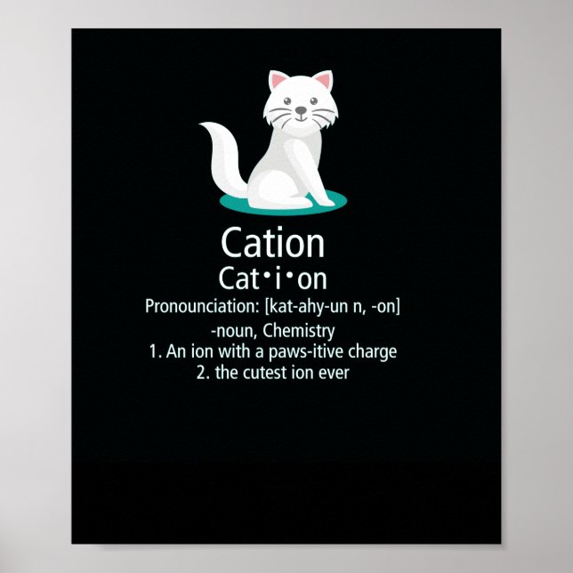 Poster charge pawsitive d'ion de chat (Devant)