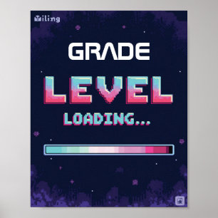 Poster « Chargement du niveau de classe » modifiable