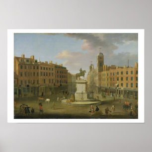 Poster Charing Cross, avec la statue du roi Charles Ier