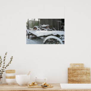 Poster Chariot à neige